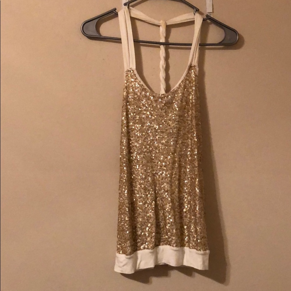 Express gold sequined top